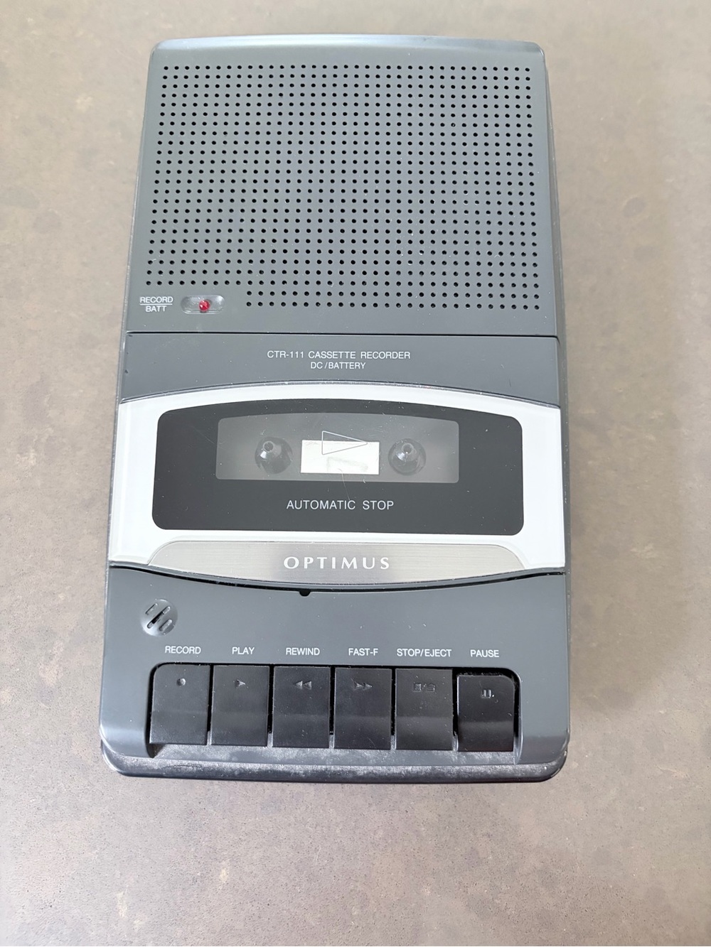 Optimus ctr-111 Portable Cassette Recorder - Black